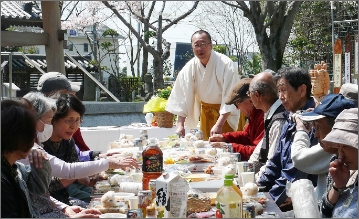 花見と文化祭（羅漢の会）の写真